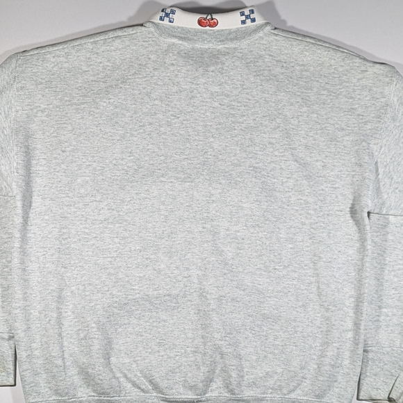 Vintage 90s Sz Large Friendship Recipe Collared Long Sleeve Sweatshirt - Picture 3 of 12